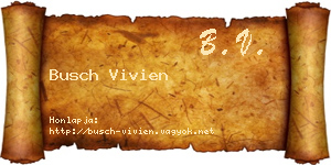 Busch Vivien névjegykártya